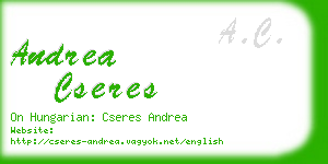 andrea cseres business card